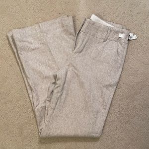 Tan Ann Taylor Trousers with side ties. Size 6